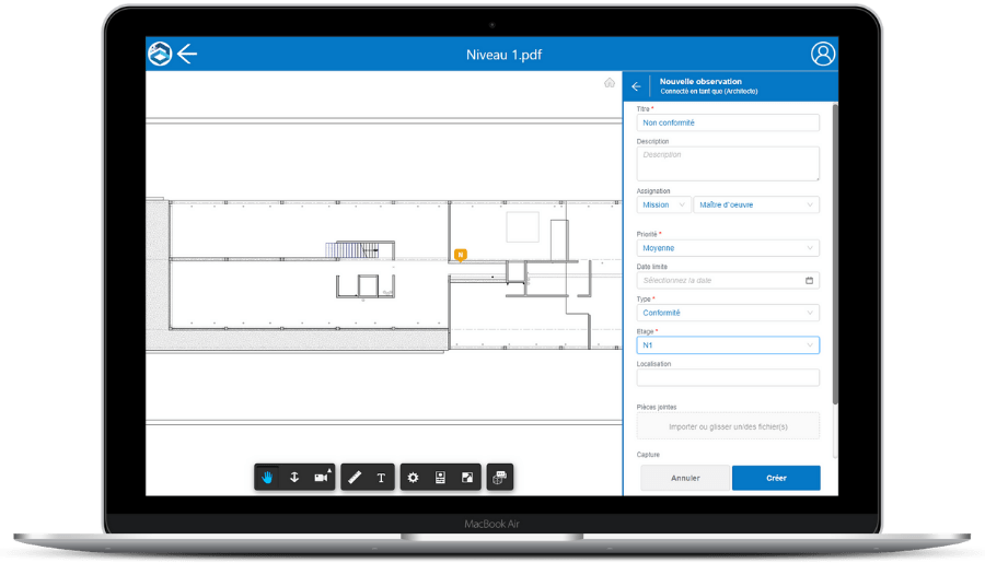 Plateforme BIM, GED et CDE -Observations et suivi chantier - AxeoBIM Plateforme de collaboration BIM